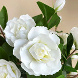 Simulated Flower Single Gardenia Flower Dining Table.