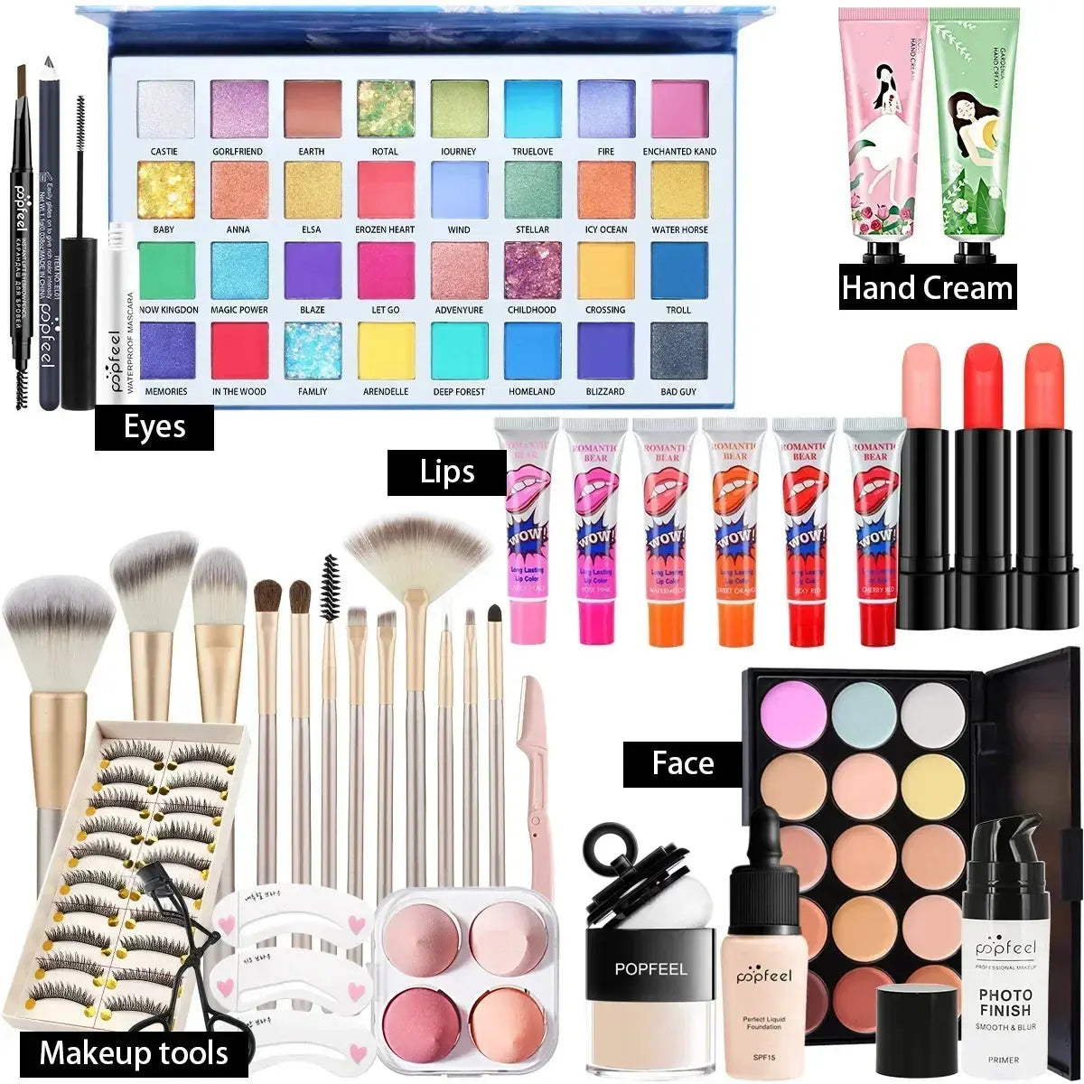 POPFEEL All-in-One Makeup Kit Gift Set with Eyeshadow.