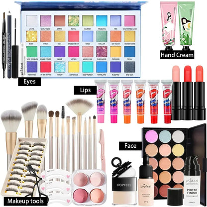 POPFEEL All-in-One Makeup Kit Gift Set with Eyeshadow.