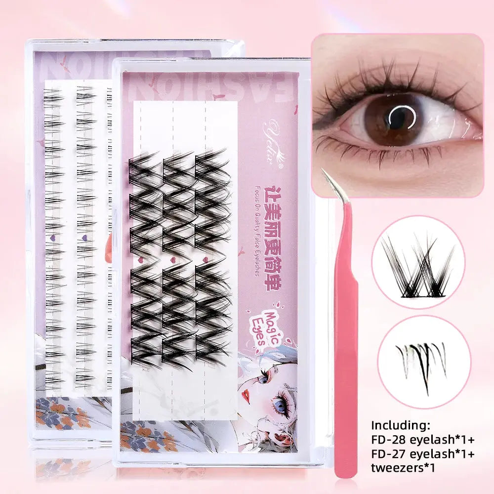 Yelix New Sunflower Eyelash Set Cluster Lashes.