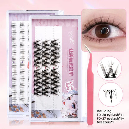 Yelix New Sunflower Eyelash Set Cluster Lashes.