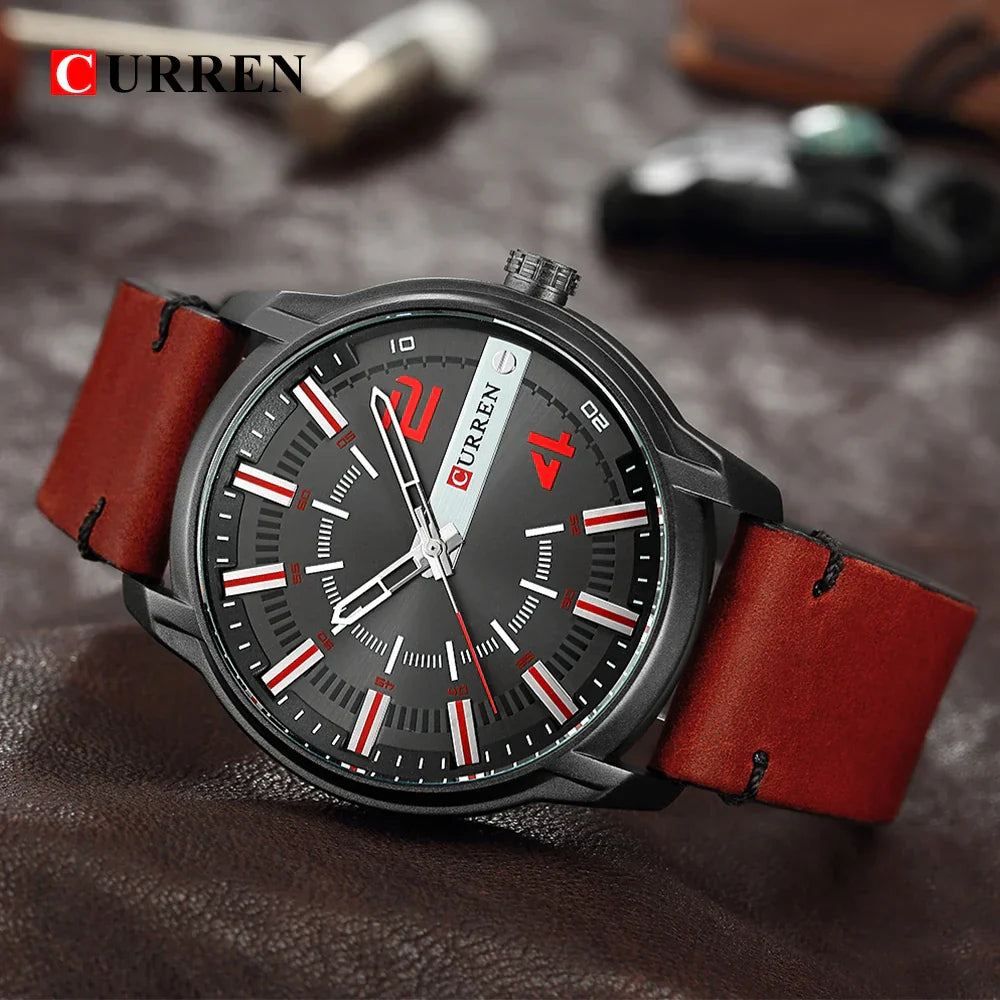CURREN Watches Leather-8306 US Arabia