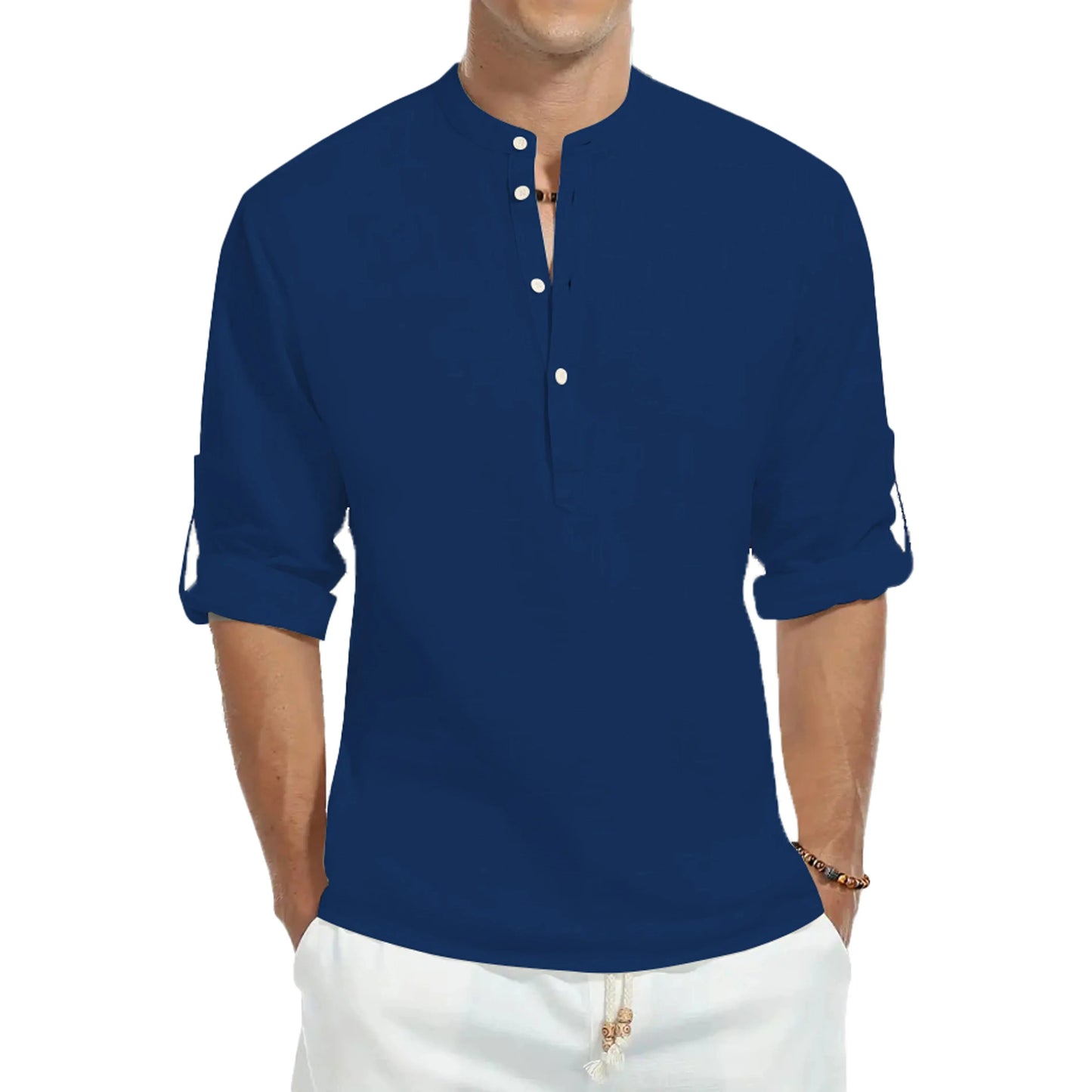 Casual shirts, loose cotton men's shirts, fashionable.