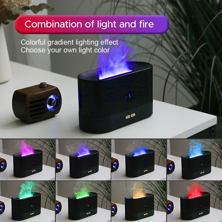 KINSCOTER Aroma Diffuser Air Humidifier Ultrasonic Cool Mist Maker Fogger Led Essential Oil Flame Lamp Difusor DesiNest
