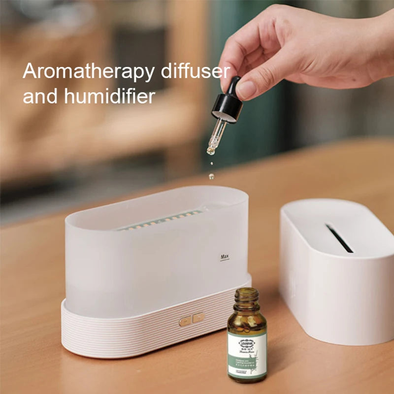 KINSCOTER Aroma Diffuser Air Humidifier Ultrasonic Cool Mist Maker Fogger Led Essential Oil Flame Lamp Difusor DesiNest