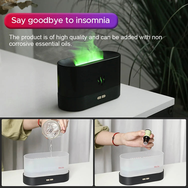 KINSCOTER Aroma Diffuser Air Humidifier Ultrasonic Cool Mist Maker Fogger Led Essential Oil Flame Lamp Difusor DesiNest