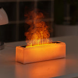 KINSCOTER Essential Oil Aroma Diffuser Flame Air Humidifier Ultrasonic Cool Mist Difusor with RGB Realistic Fire Night Light DesiNest