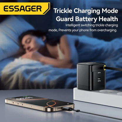 Essager 65W GaN Charger with Retractable.