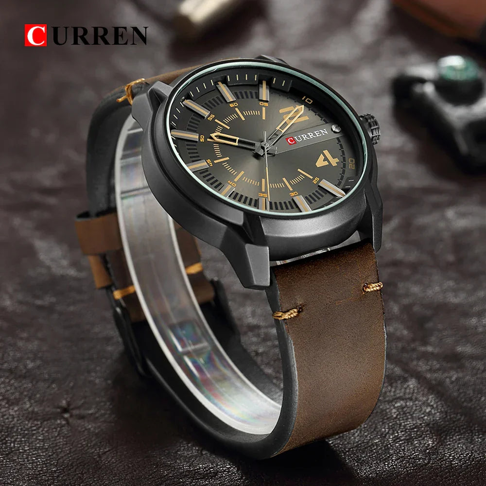 CURREN Watches Leather-8306 US Arabia