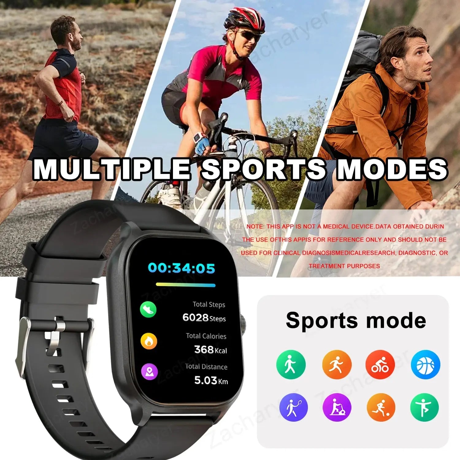 Smart watch, wireless calling/dial, multi-Sport mode.