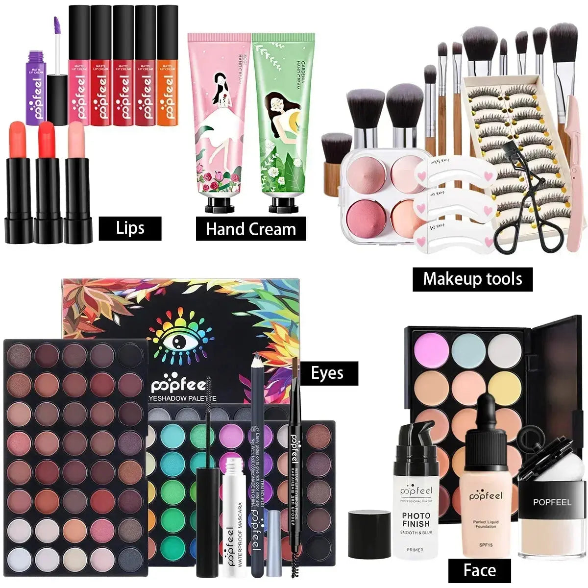 POPFEEL All-in-One Makeup Kit Gift Set with Eyeshadow.