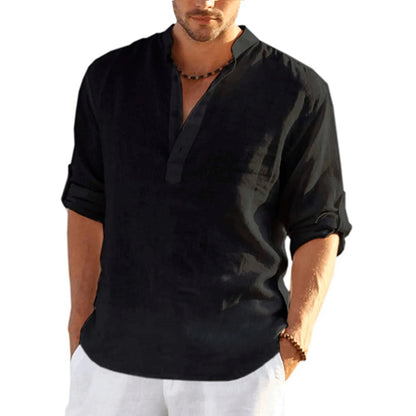 Casual shirts, loose cotton men's shirts, fashionable.