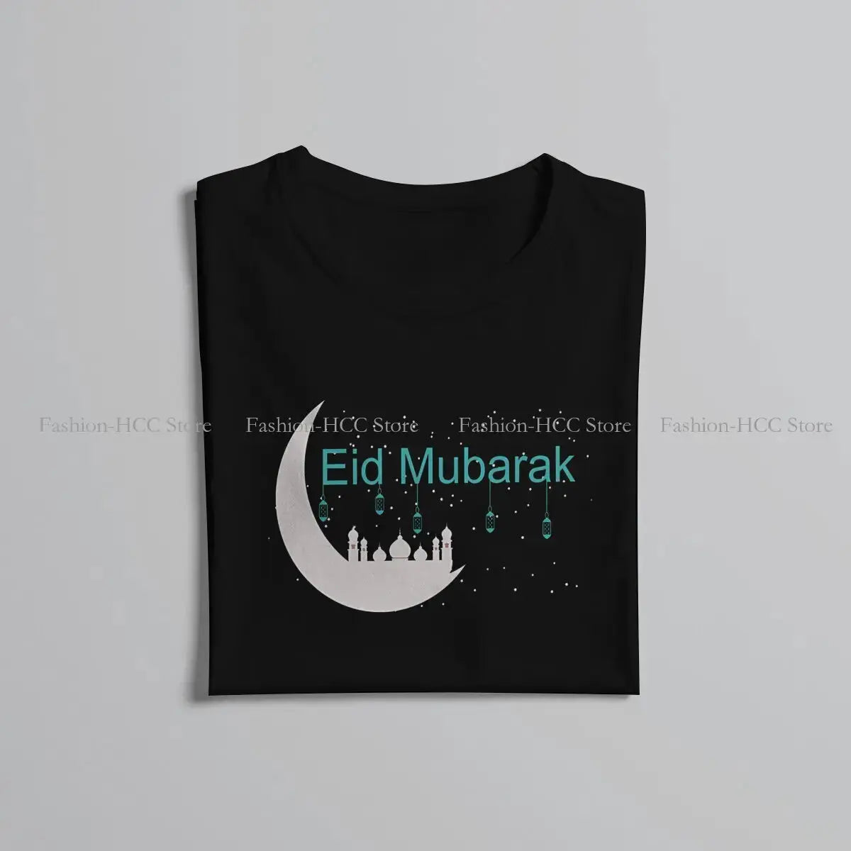 Hip Hop Polyester TShirt Eid Mubarak Arabic.