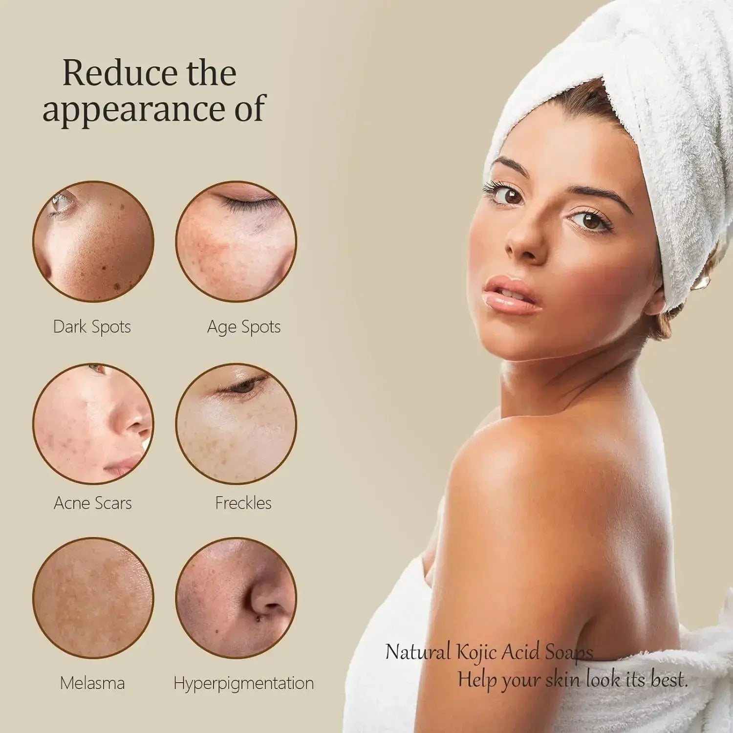 Turmeric Kojic Acid Glow Soap Dark Spot Acne.