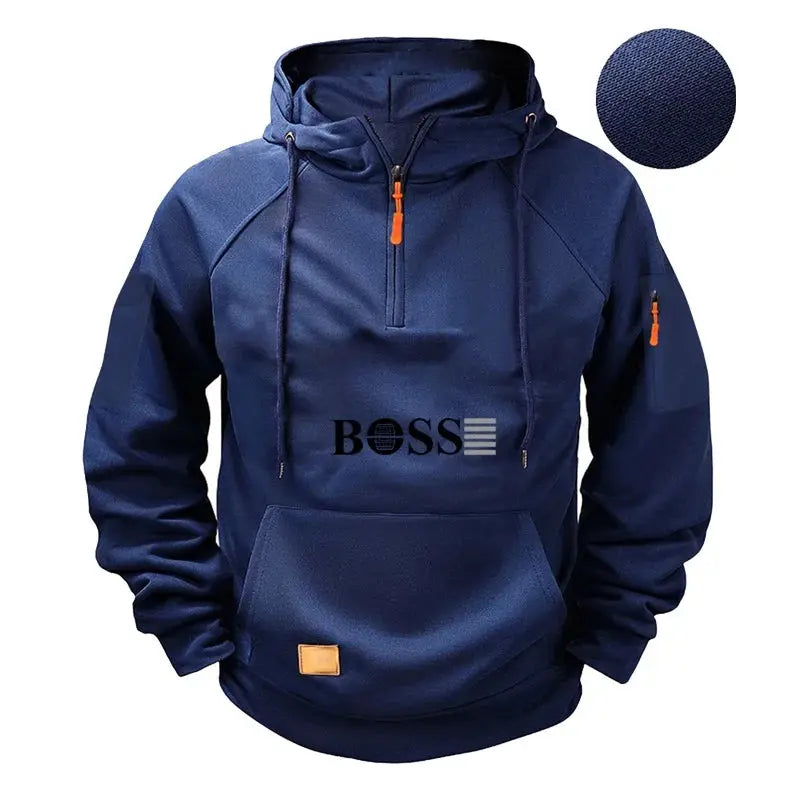 Autumn men's thick hoodie, sweatshirt, casual.