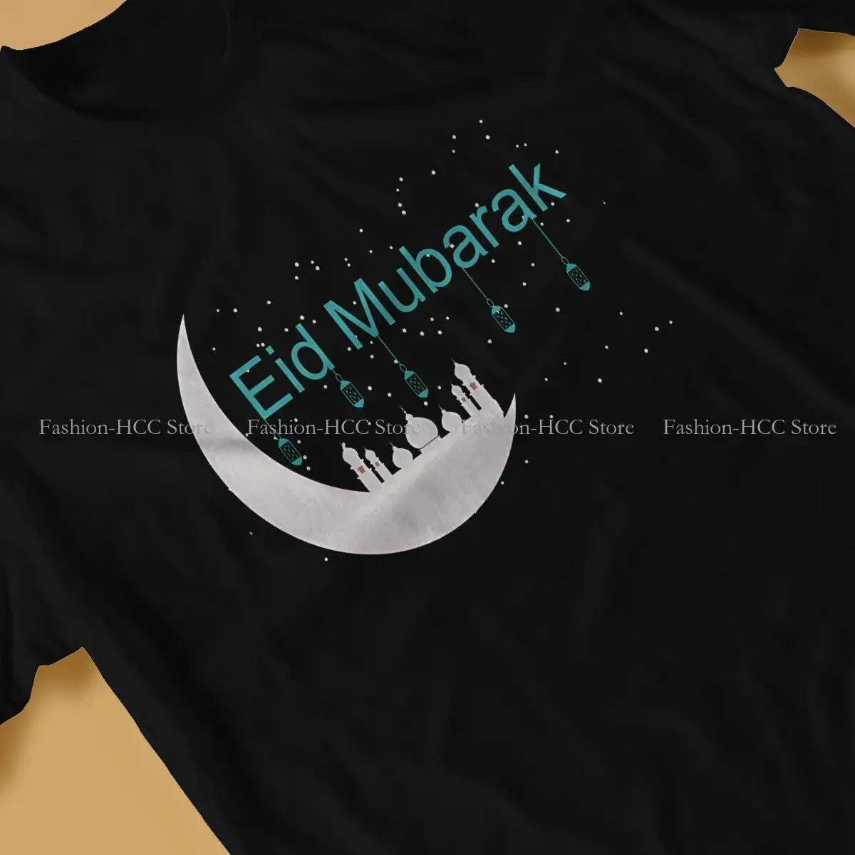 Hip Hop Polyester TShirt Eid Mubarak Arabic.