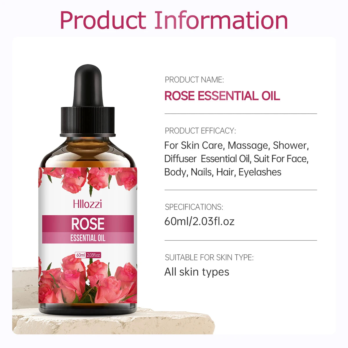 100ml/60ml/30ml rose essential oil skin care fragrance aromatherapy essential oil perfume Massage moisturizing oil DesiNest
