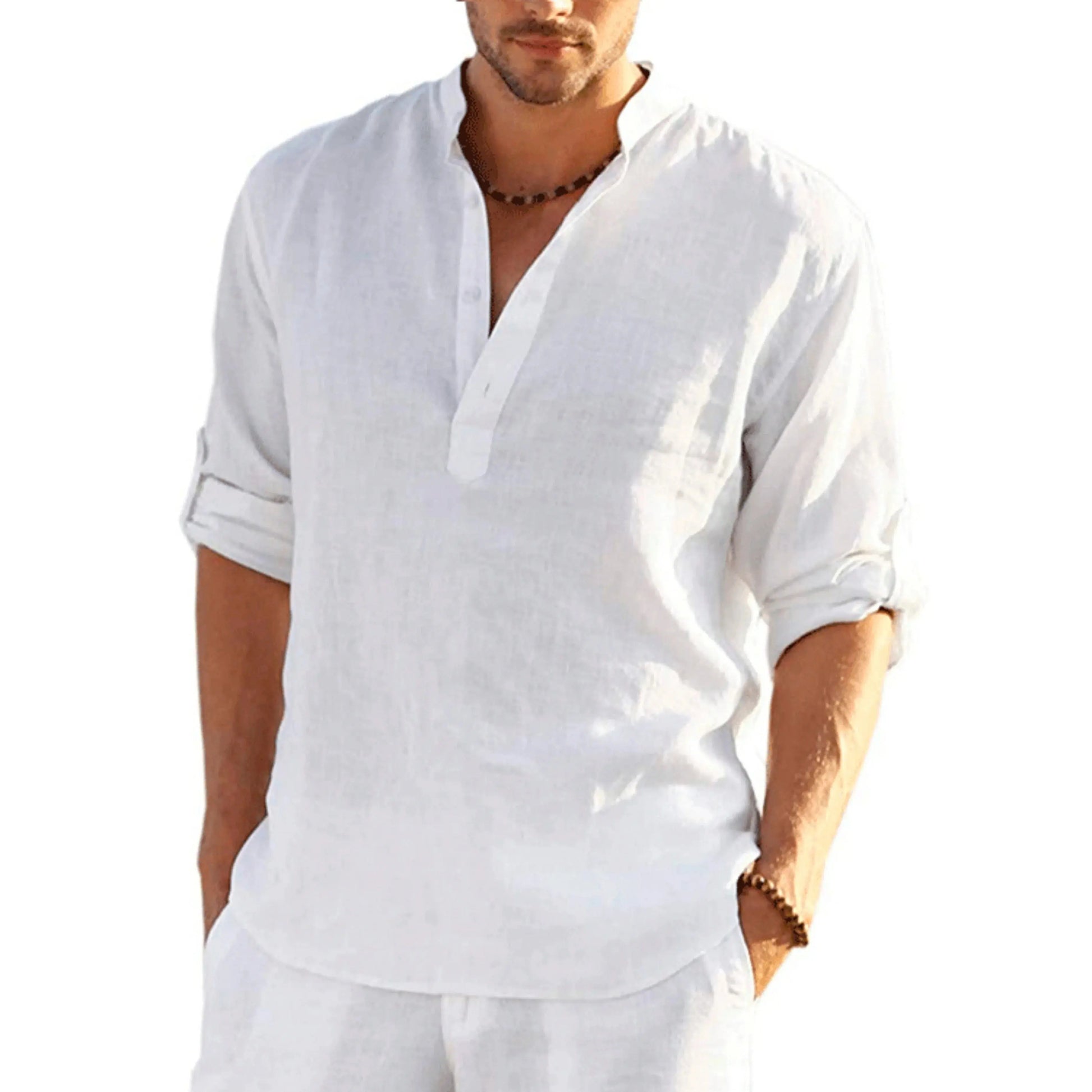 Casual shirts, loose cotton men's shirts, fashionable.