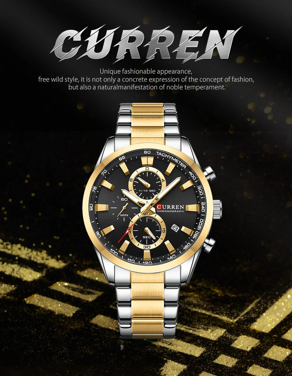 CURREN Stainless Steel Watch For Men With Box US Arabia