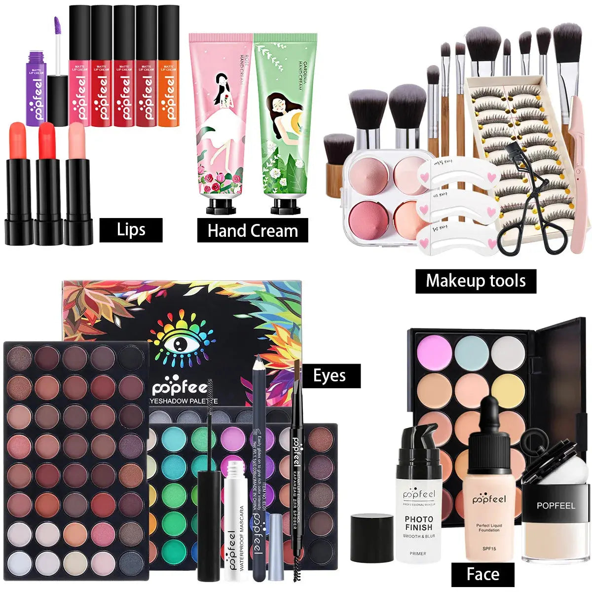 POPFEEL All-in-One Makeup Kit Gift Set with Eyeshadow.