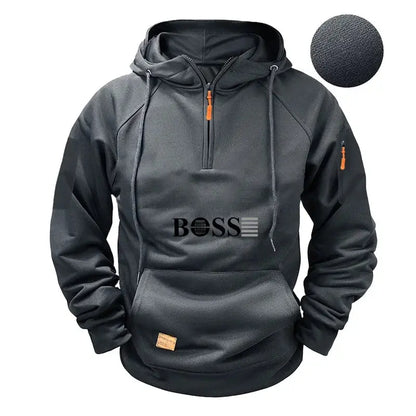 Autumn men's thick hoodie, sweatshirt, casual.