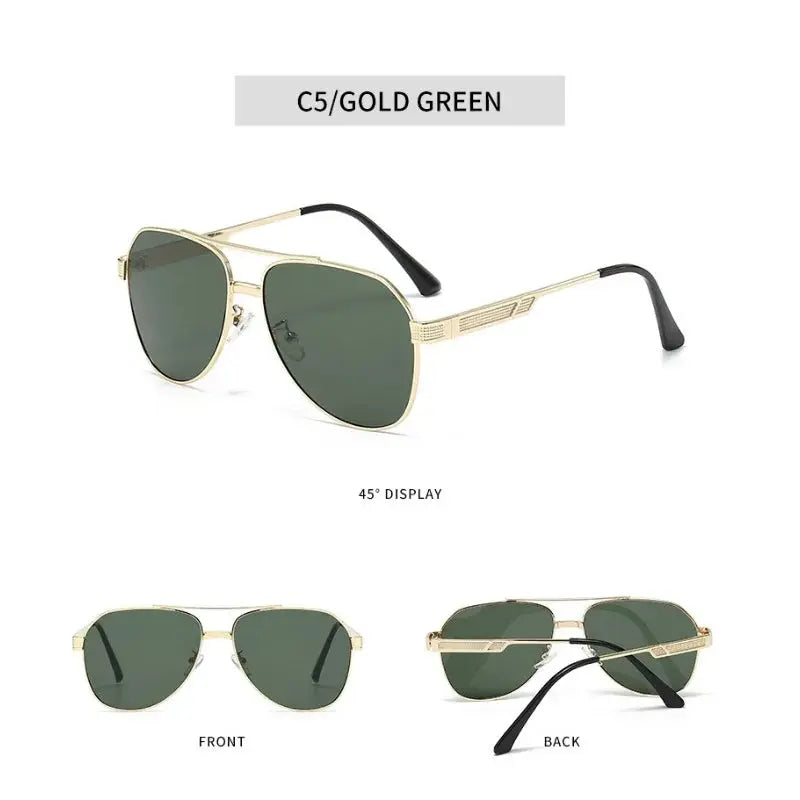 Classic Male Driving Polarized Sunglasses Men Metal Frame.