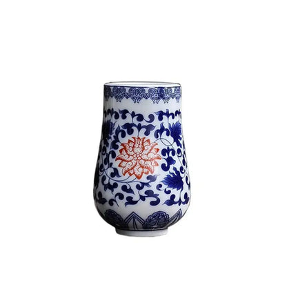 Classic Blue and White Small Porcelain Vases-traditional style.