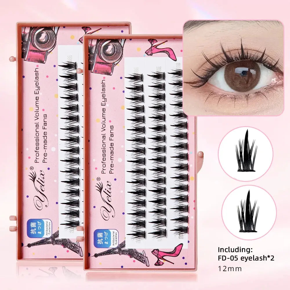 Yelix New Sunflower Eyelash Set Cluster Lashes.