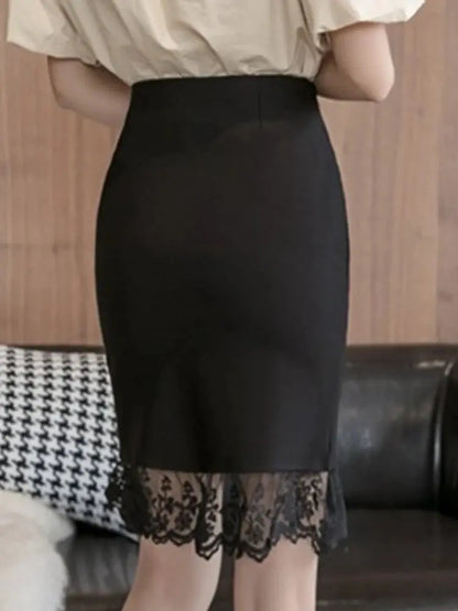 Oversized Black Summer fashionable Skirts New Classic.