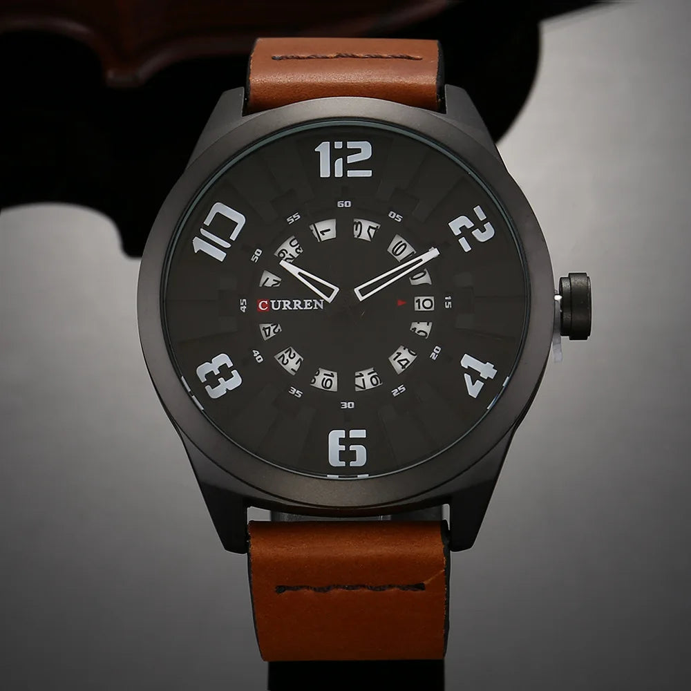 Casual Luxury Watches Leather-8258 US Arabia