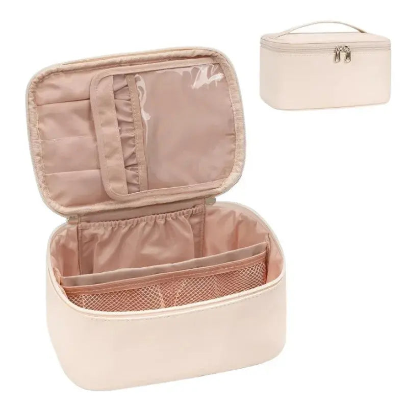 Large Capacity Makeup Bag – Portable Travel Cosmetic Organizer.