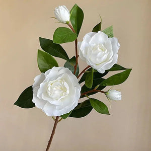 Simulated Flower Single Gardenia Flower Dining Table.