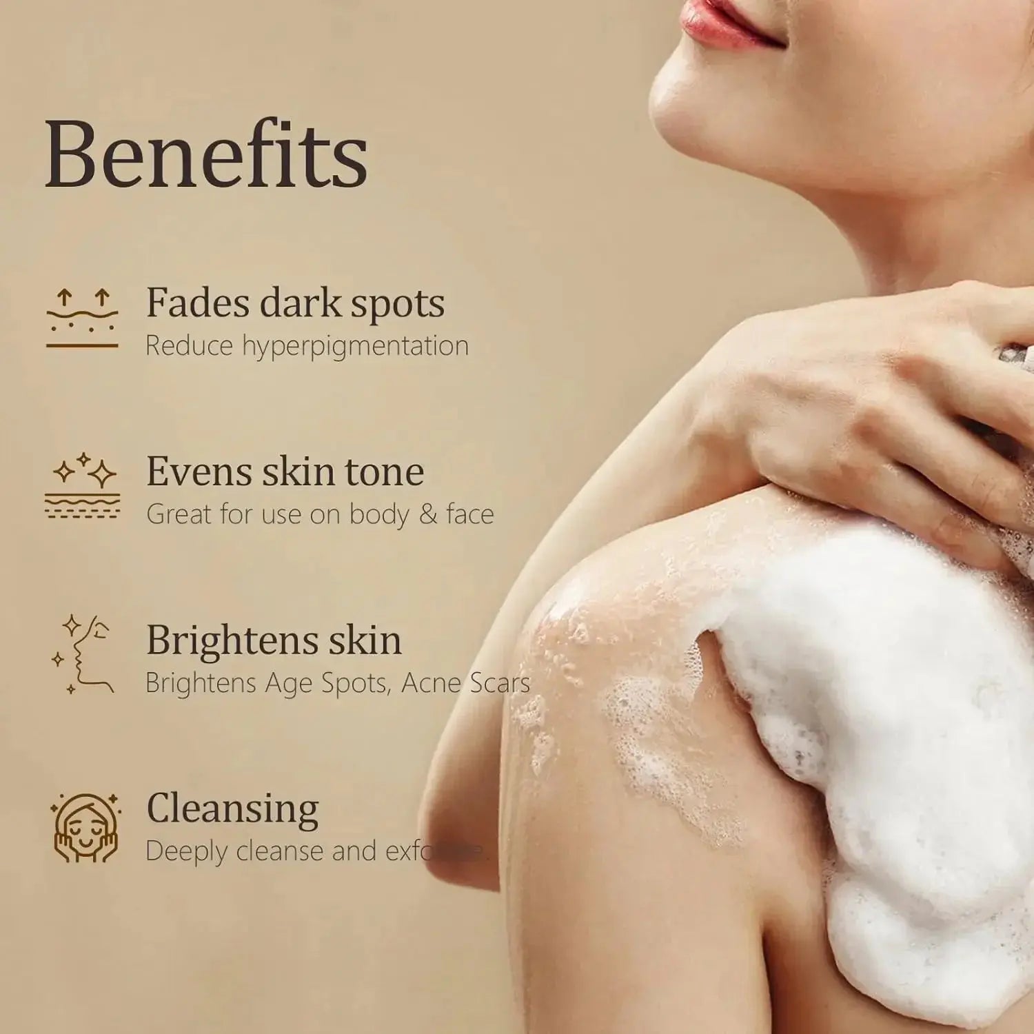 Turmeric Kojic Acid Glow Soap Dark Spot Acne.