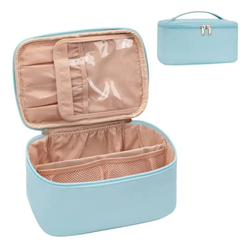 Large Capacity Makeup Bag – Portable Travel Cosmetic Organizer.
