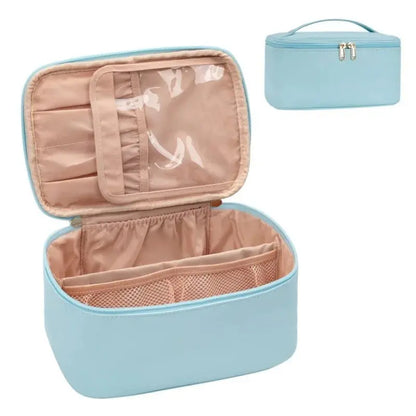 Large Capacity Makeup Bag – Portable Travel Cosmetic Organizer.
