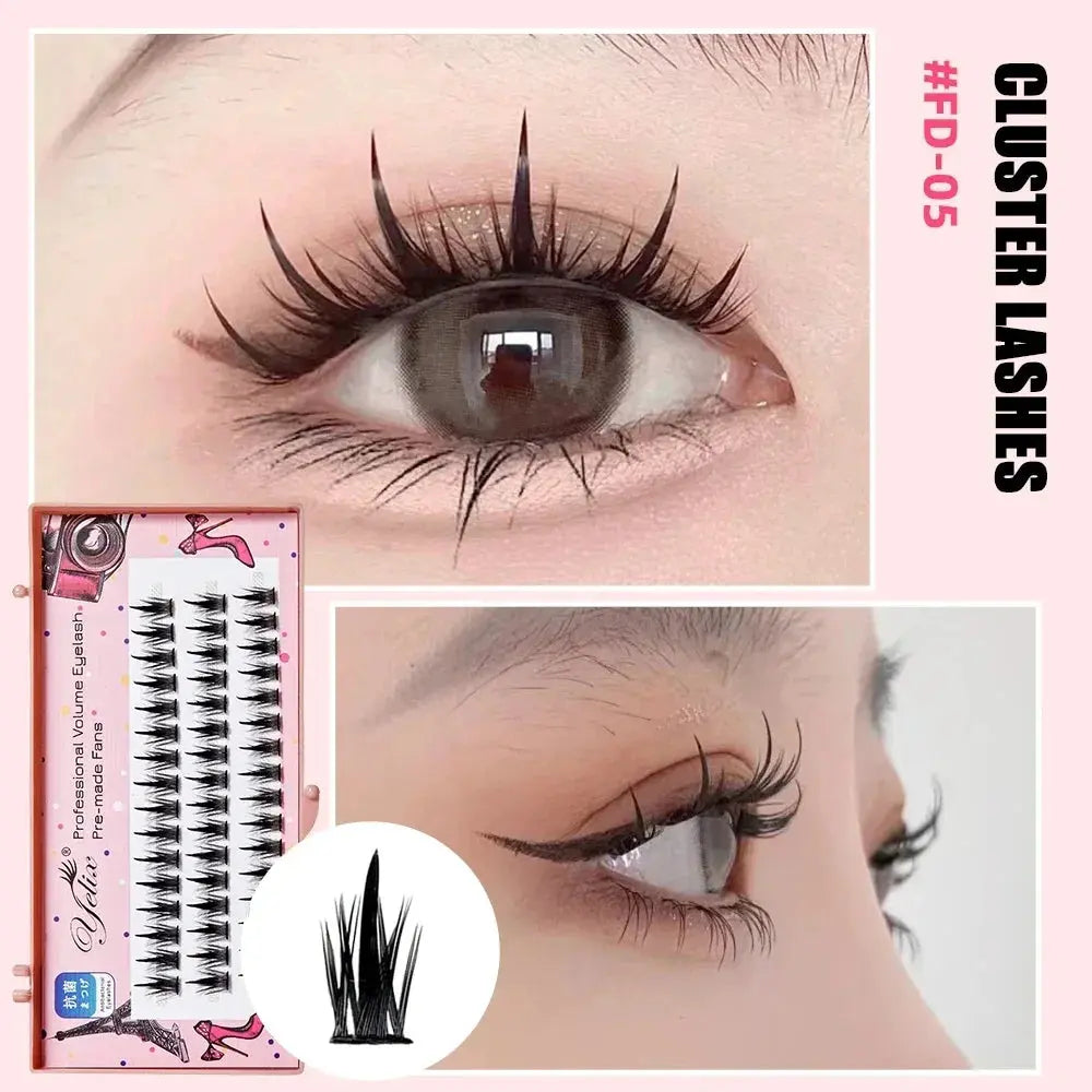 Yelix New Sunflower Eyelash Set Cluster Lashes.