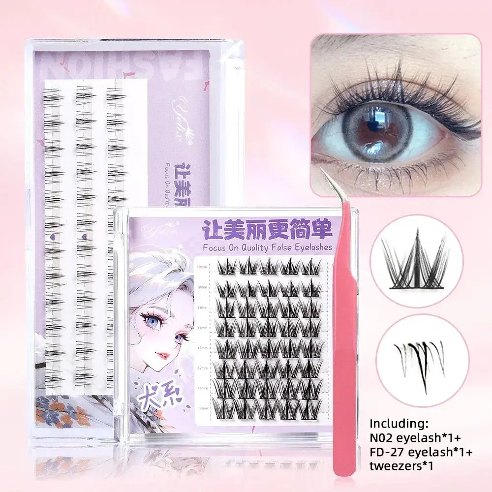 Yelix New Sunflower Eyelash Set Cluster Lashes.