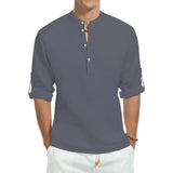 Casual shirts, loose cotton men's shirts, fashionable.
