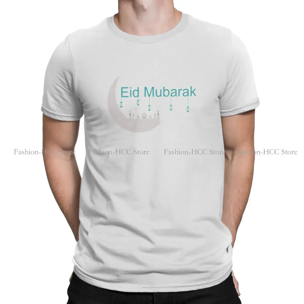 Hip Hop Polyester TShirt Eid Mubarak Arabic.