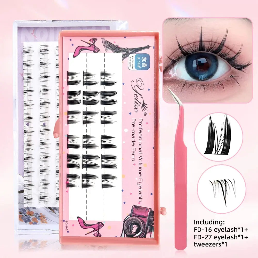 Yelix New Sunflower Eyelash Set Cluster Lashes.