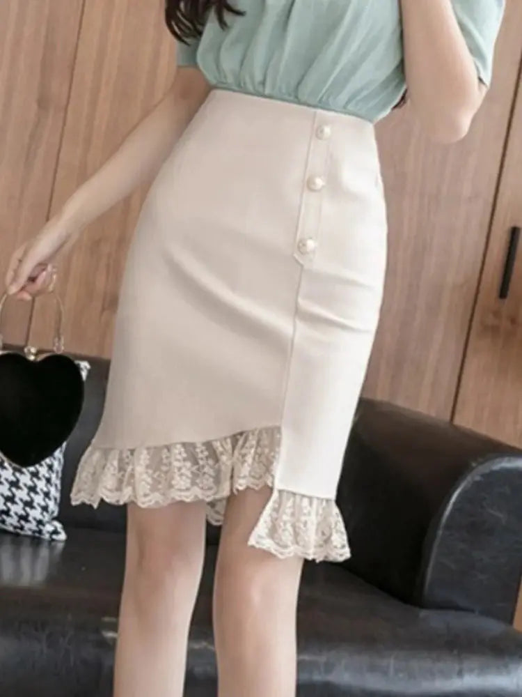 Oversized Black Summer fashionable Skirts New Classic.