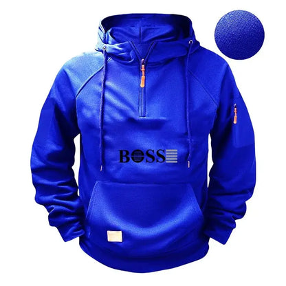 Autumn men's thick hoodie, sweatshirt, casual.