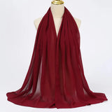 Muslim Chiffon Hijab Scarf Women Long Solid Color.