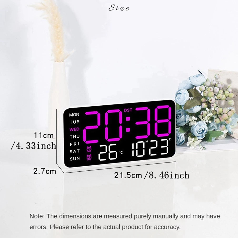 Smart LED wall clock with voice control feature, combining modern design and smart home technology for efficient time management