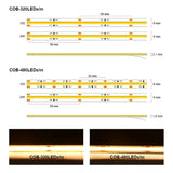 UL Listed COB LED Strip Light 320 480 LEDs/m.