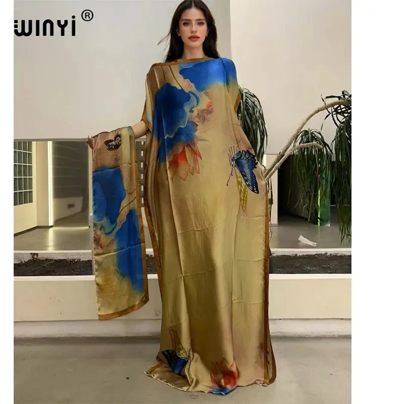 Summer dresses kaftan African for woman.