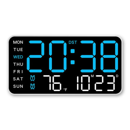 Smart LED wall clock with voice control feature, combining modern design and smart home technology for efficient time management