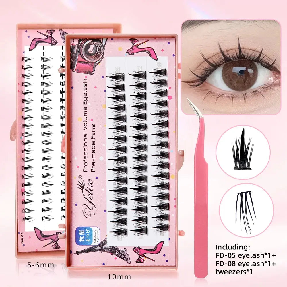Yelix New Sunflower Eyelash Set Cluster Lashes.