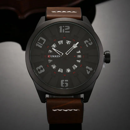 Casual Luxury Watches Leather-8258 US Arabia