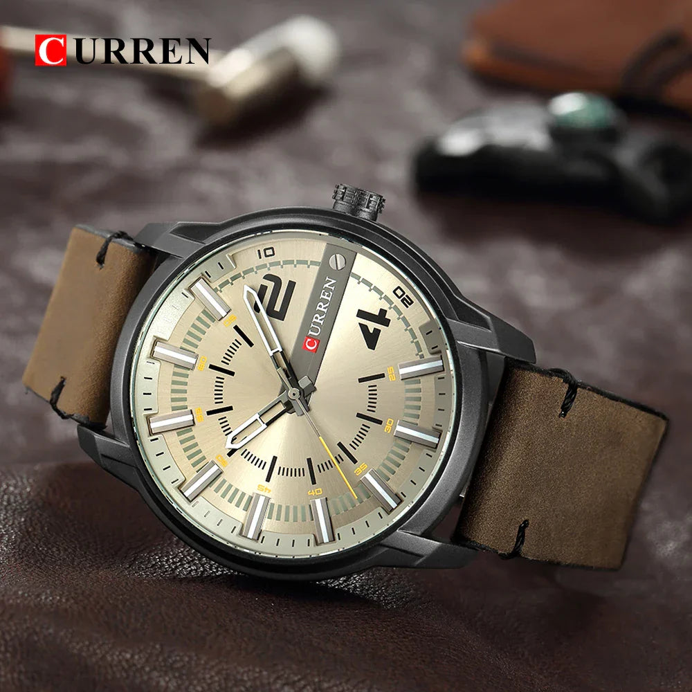 CURREN Watches Leather-8306 US Arabia